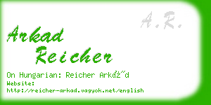 arkad reicher business card